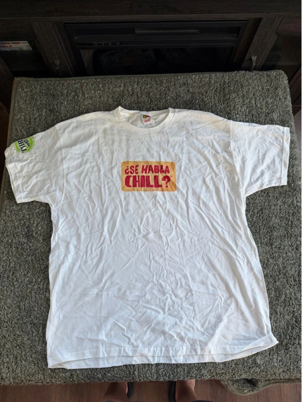 Fruit of the Loom White Graphic T-Shirt Size 2XL Mille Chill Spanish Shirt